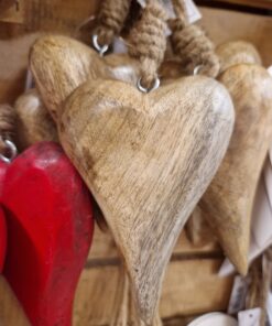 Cuore in legno 14 cm