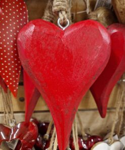 Alternative view of Cuore in legno 14 cm