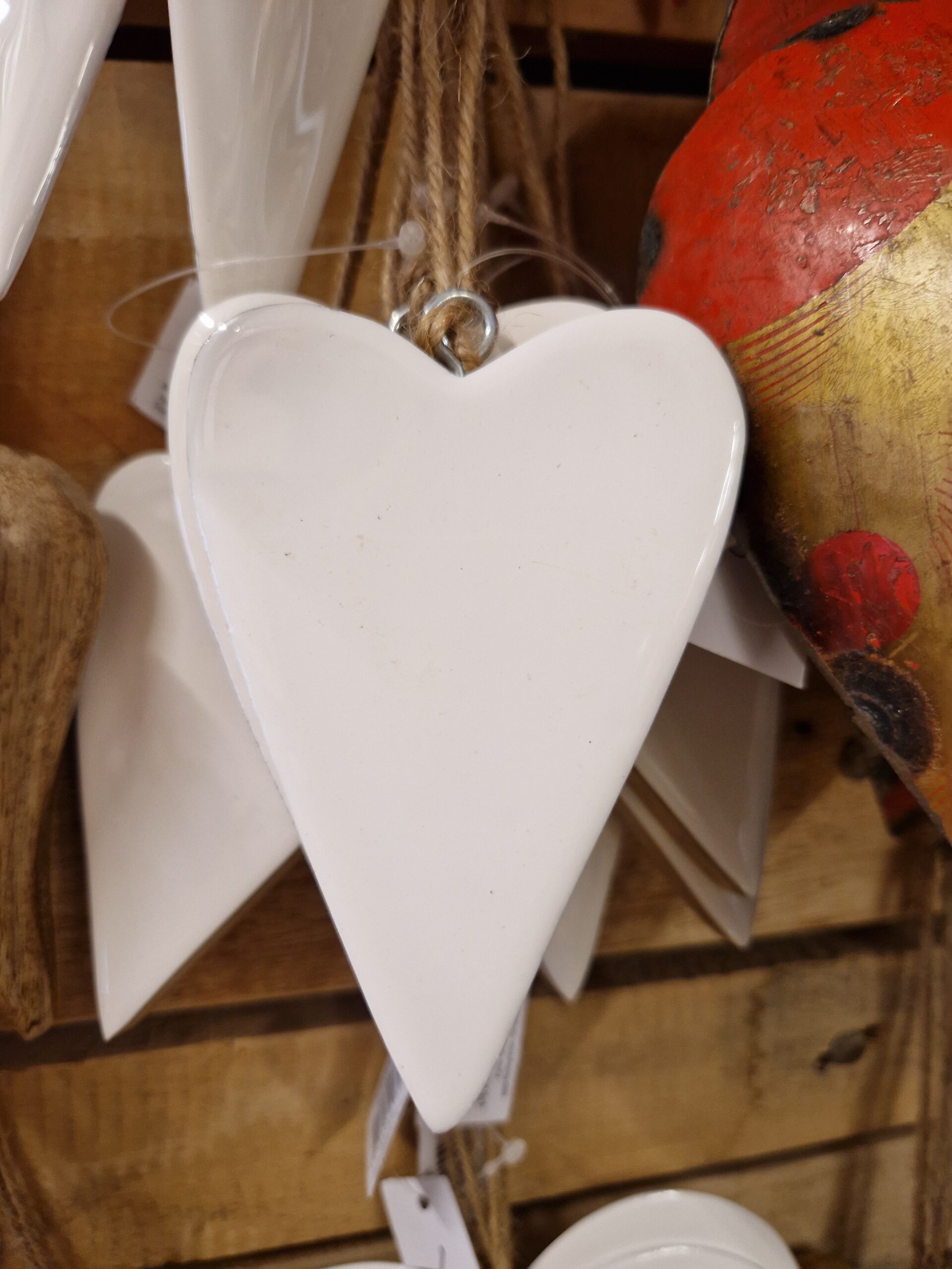 Cuore in legno 10 cm - immagine 3