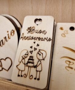 Targhetta in legno “Buon Anniversario"