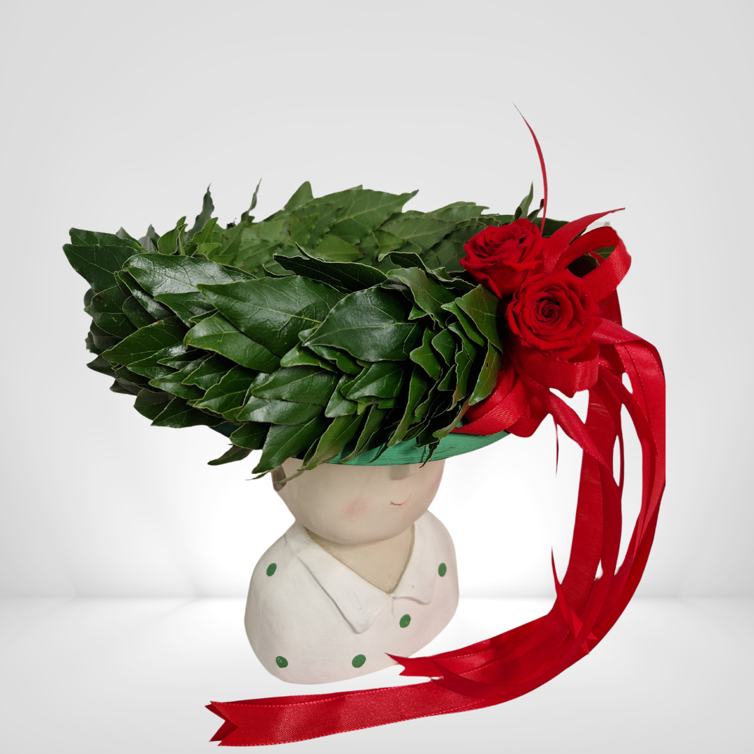 Coroncina laurea con rose stabilizzate - immagine 2